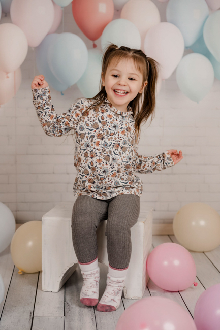 Kindergarten Foto vor Luftballons